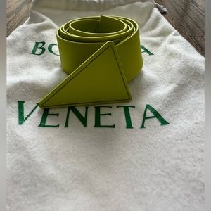 NEW Bottega Veneta Triangle Buckle Rubber Belt